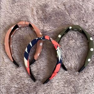 3 Top knot headbands